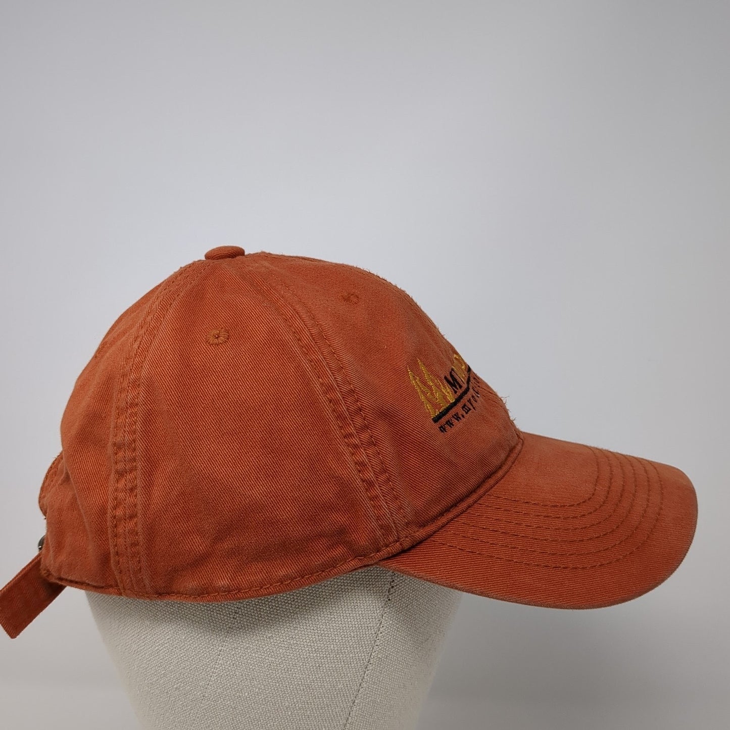 My Outdoor TV Slideback Baseball Cap Orange One Size Adjustable Embroidered