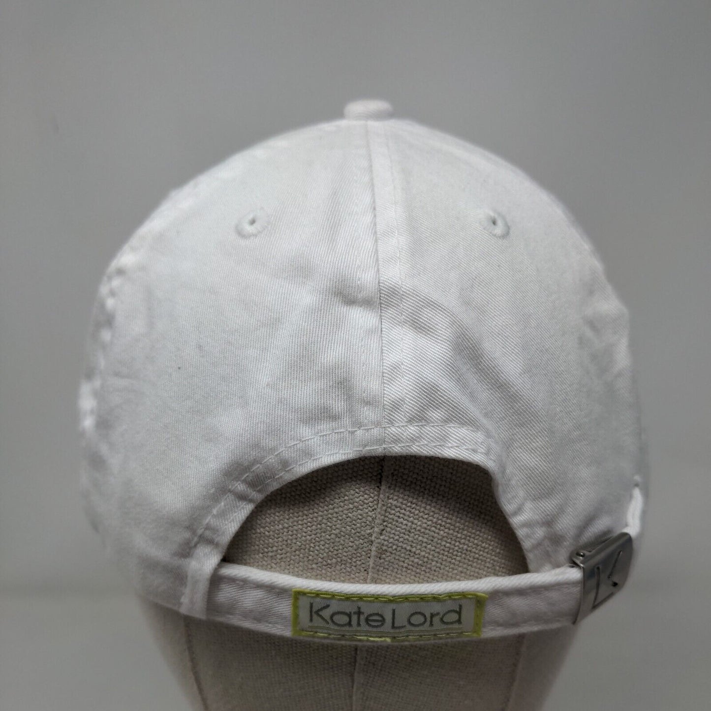 Block Island Ladies Slideback Hat White One Size Adjustable Ladies Cut Kate Lord