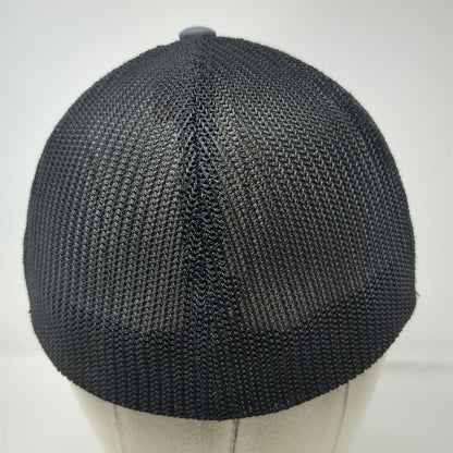 Port Authority Baseball Cap Gray XL Flexfit Mesh Twisted District Logo Hat