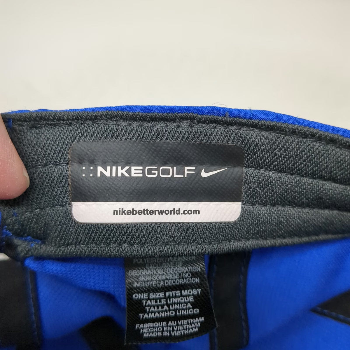 Nike Baseball Cap Blue One Size Farmington Woods Embroidered Strapback Golf Hat