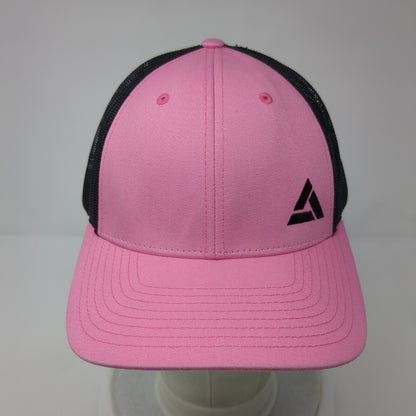 Richardson Snapback Trucker Hat Pink M/L Embroidered Logo Colorblock