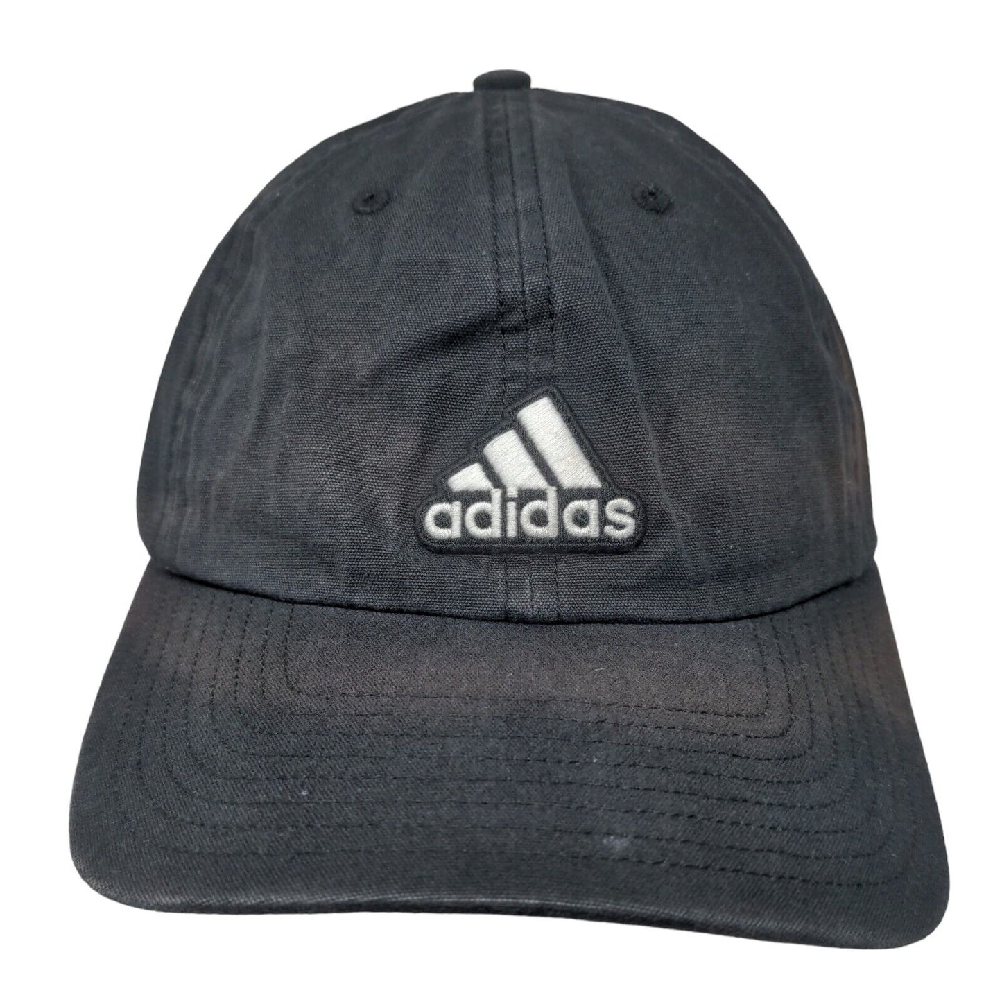 Adidas Slideback Hat Black One Size Adjustable Embroidered Aeroready 6 Panel