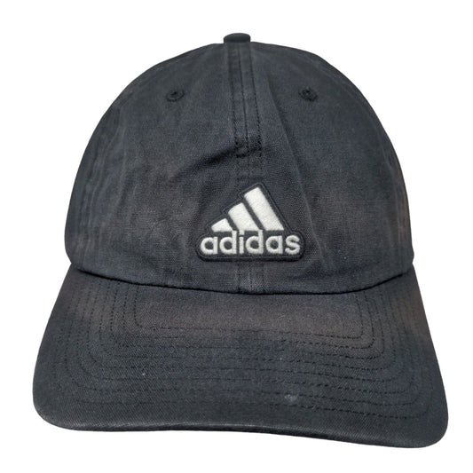 Adidas Slideback Hat Black One Size Adjustable Embroidered Aeroready 6 Panel