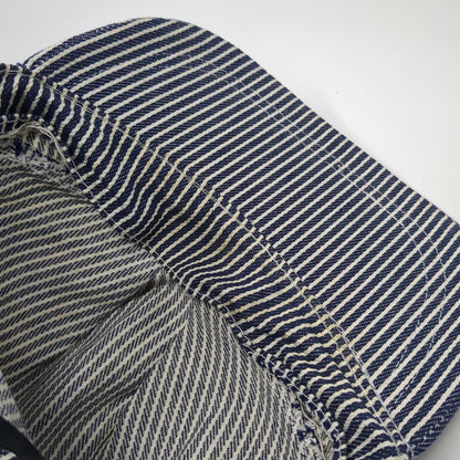 Merit Snapback Hat Blue White Hickory Stripe One Size Cotton Engineer Striped