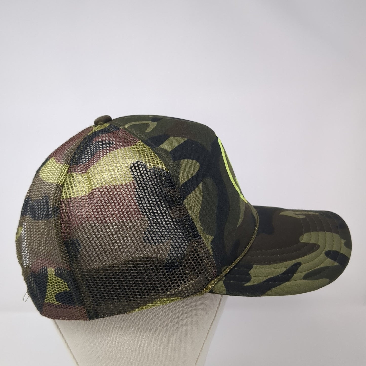 Smiley Face Snapback Trucker Hat Multicolor One Size Adjustable Mesh Back Otto