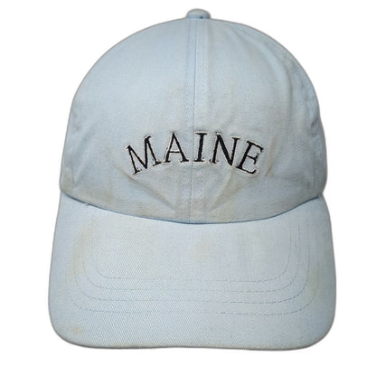 Maine Scene Inc Baseball Cap Blue OSFM Vacationland Cotton Slideback Moose Hat
