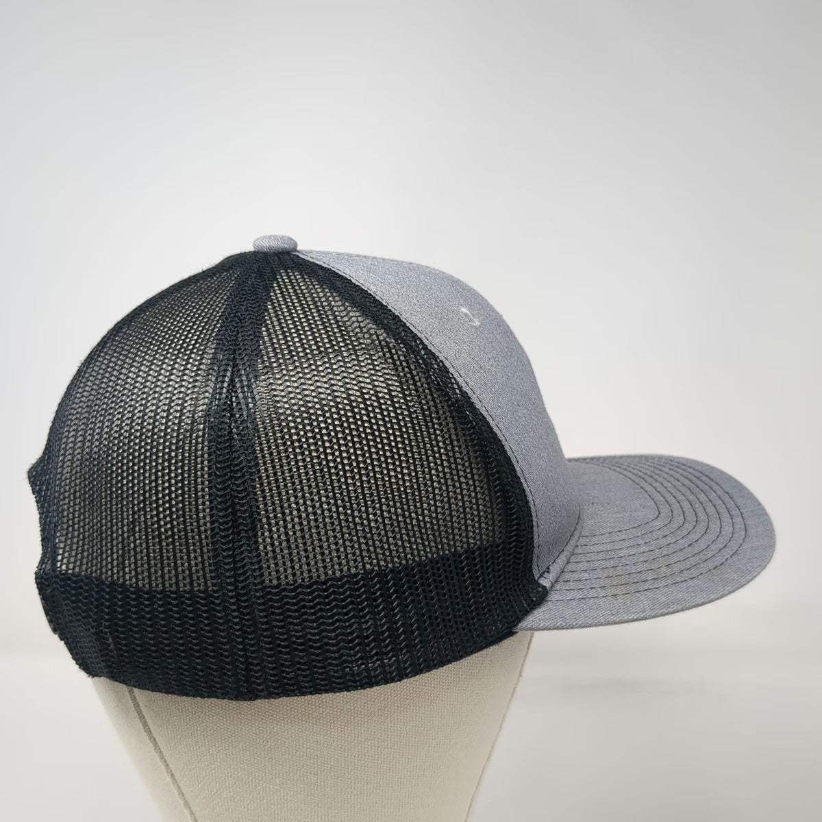 Port Authority Trucker Hat Gray Black Red White OSFM Mesh Snapback Smith Power