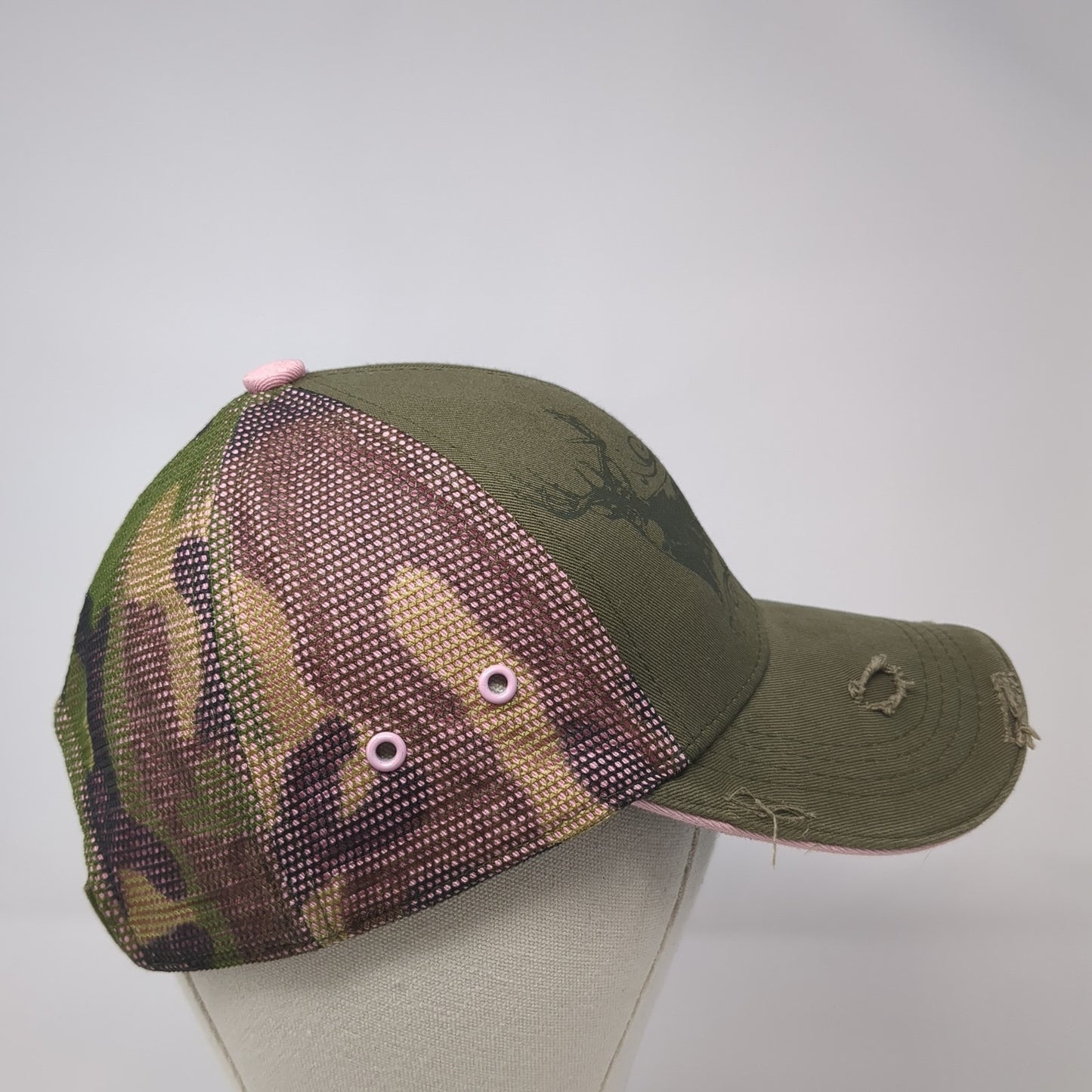 Hunt Like A Girl! Baseball Cap Multicolor OS Adjustable Distressed Buck Wear