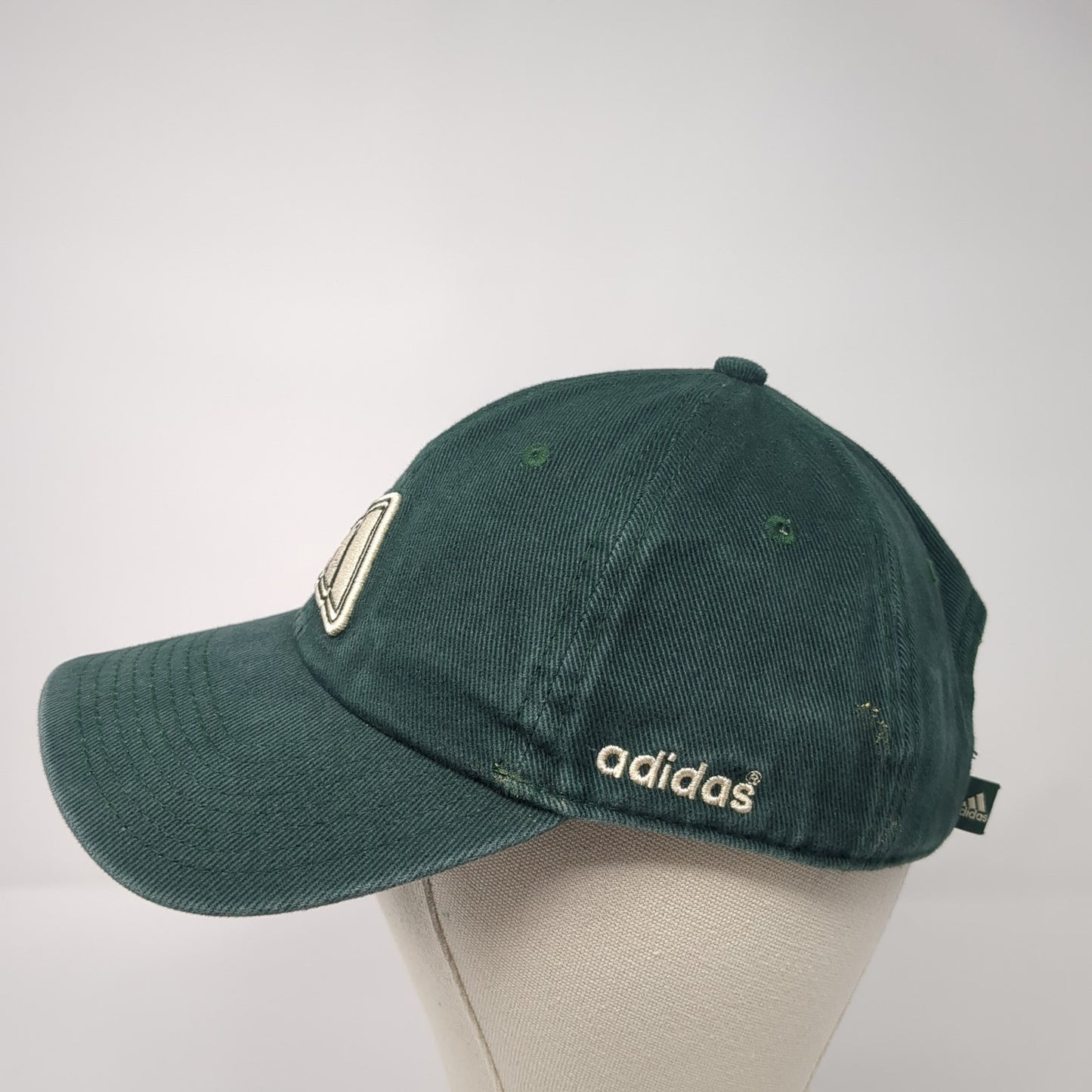 Adidas Strapback Baseball Cap Green One Size Adjustable Embroidered 6 Panel
