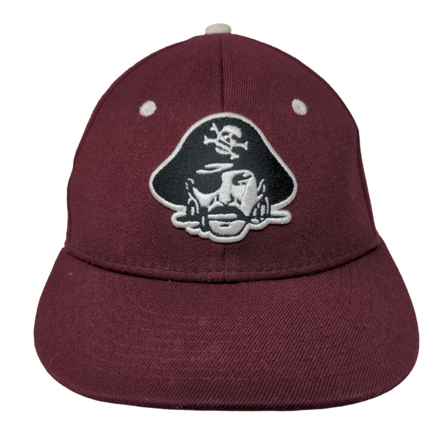 OC Sports Pro Series Men's Fitted Hat Burgundy Size S/M Embroidered Pirate Logo