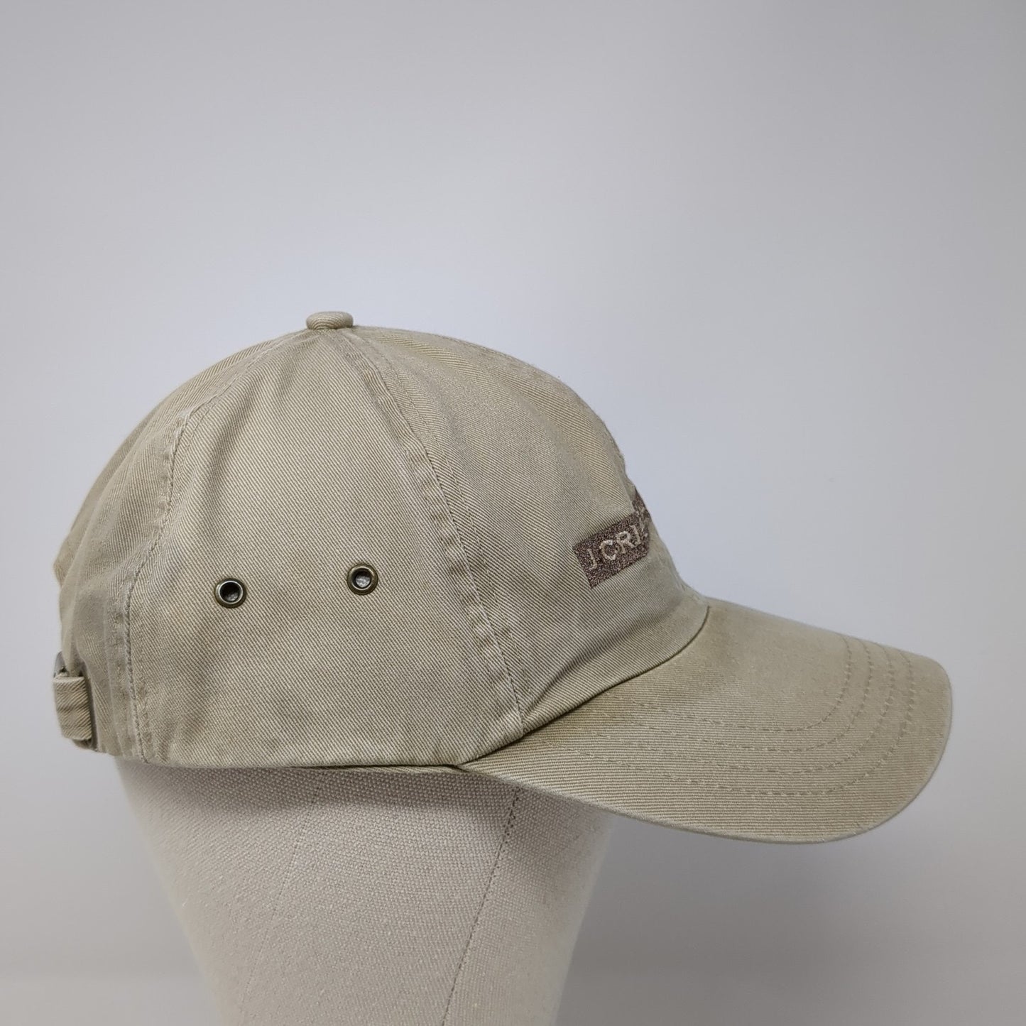 J Crist Gallery Slideback Hat Beige One Size Adjustable Port & Company