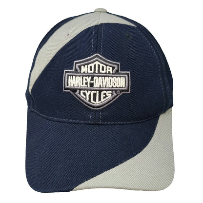 Harley-Davidson Baseball Cap Blue One Size Strapback Logo Shield Embroidered Hat