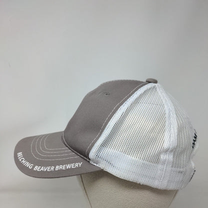 Belching Beaver Brewery Mesh Back Trucker Hat Gray OSFM Dam Good Times