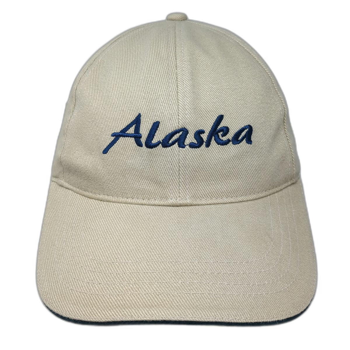 Alaskan Headwear Co Baseball Cap Beige One Size Alaska Script Adjustable Hat