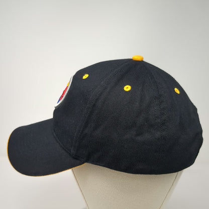 NFL Team Apparel Pittsburgh Steelers Black One Size Baseball Cap Hat Curved Brim
