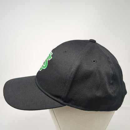 DeLong Snapback Hat Black Green White Size L SJ Falcons Logo Poly Wool Blend