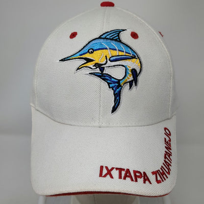 Ixtapa Zihuatanejo Marlin Fish White One Size Baseball Cap Hat Strapback Mexico