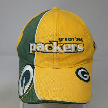 Green Bay Packers NFL Reebok Cap Yellow One Size Embroidered Logo Pro Line Strap