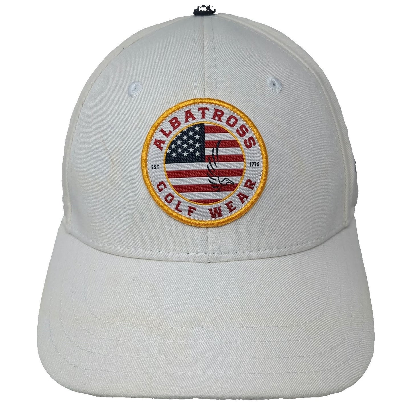 Pukka Baseball Cap White One Size Albatross Golf Wear American Flag Snapback