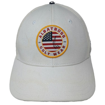 Pukka Baseball Cap White One Size Albatross Golf Wear American Flag Snapback