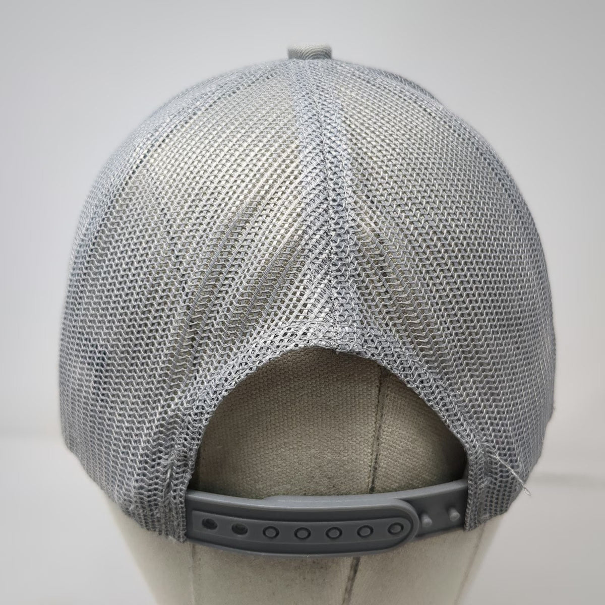 Port Authority Silver Creek Gray Trucker Hat One Size Mesh Snapback Logo Cotton
