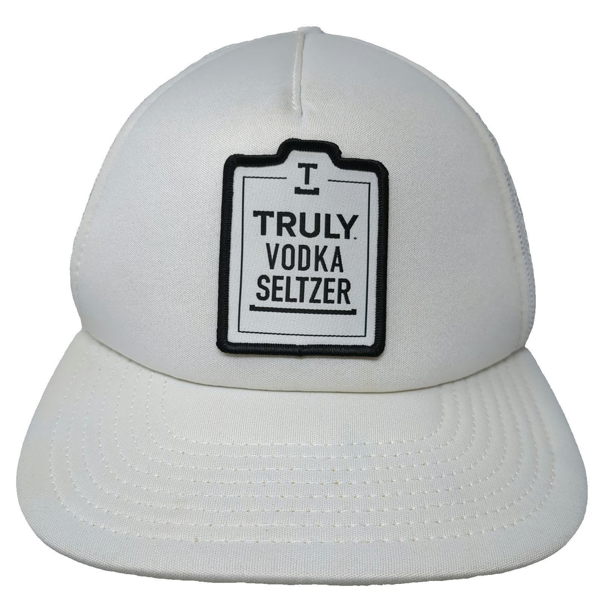 OTTO Trucker Hat White One Size Truly Vodka Seltzer Beverage Patch Mesh Back