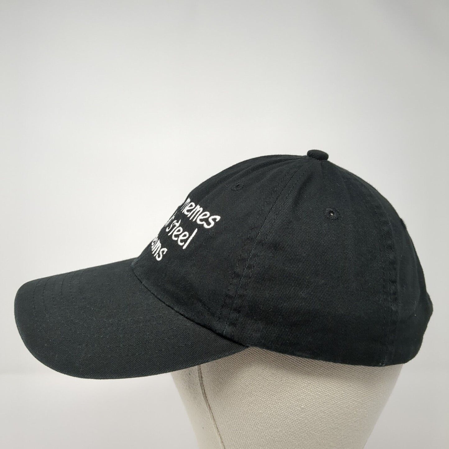 Dank Memes Melt Steel Beams Slideback Hat Black One Size Embroidered