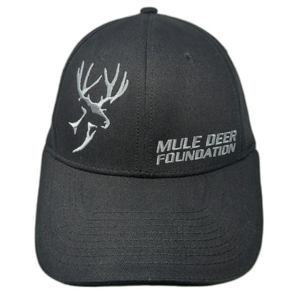 Mule Deer Foundation Baseball Cap Black One Size Strapback 1988 Deer Logo Hat