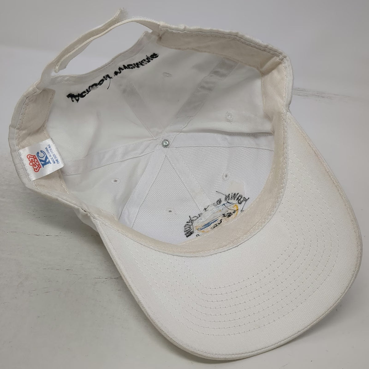 KC Baseball Cap White One Size Jackson Wyoming Elk Mountain Strapback Hat Logo
