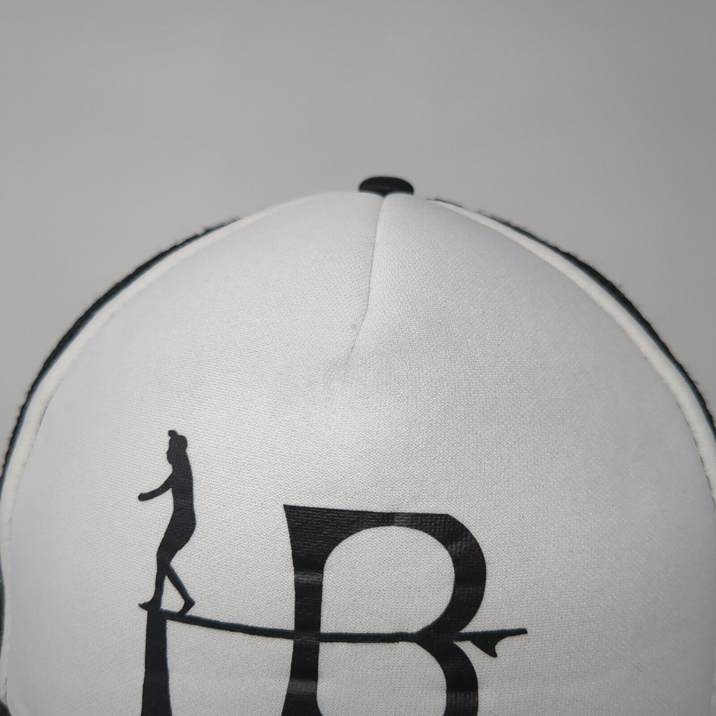 Huntington Beach Snapback Rope Trucker Hat Black One Size Mesh Back