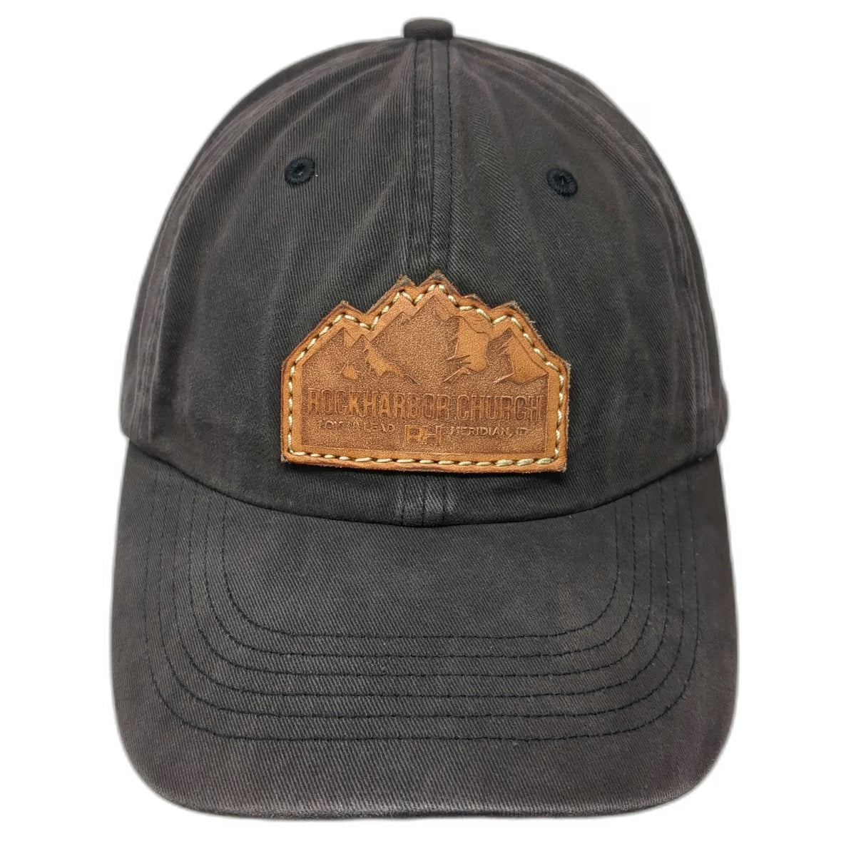 Richardson Baseball Cap Black One Size Rockharbor Church Leather Patch Hat Idaho