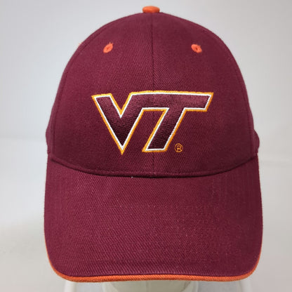 Signatures Virginia Tech Hokies NCAA Cap Red Orange One Size VT Logo Strapback