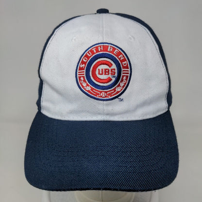 Minor League Men's Strapback Hat Blue White South Bend Cubs Embroidered Logo