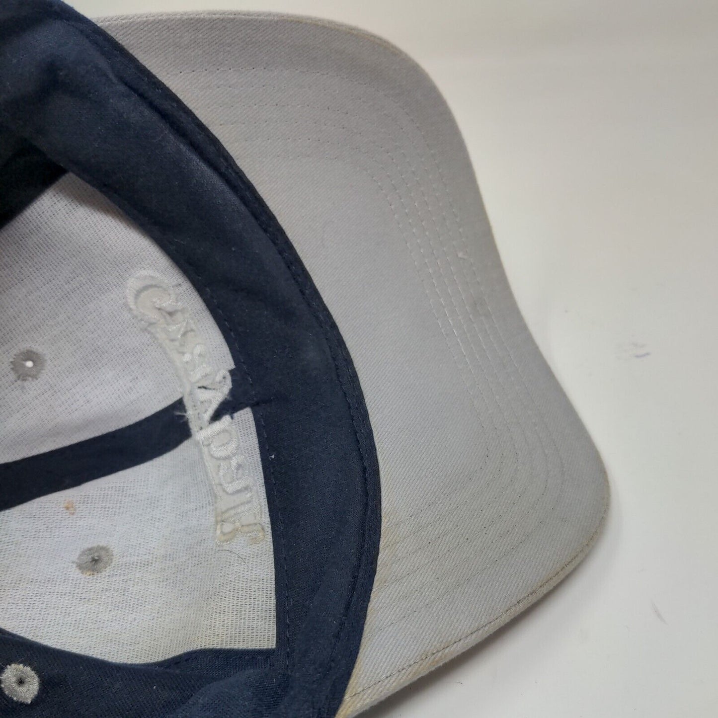 GrayBar Men's Snapback Hat Blue Gray Size OSFA Embroidered Logo Cotton