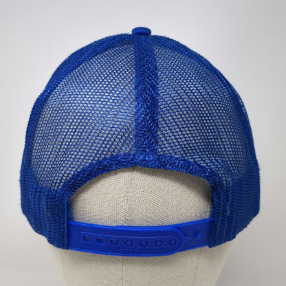Otto Trucker Hat One Size White Blue Red June Lake Brewing Bat Mesh Foam Rope