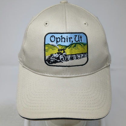 Port & Company Baseball Cap Beige One Size Train Ophir Utah Patch Adjustable Hat