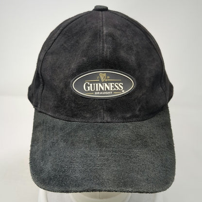 Traditional Craft Guinness Suede Leather Black Baseball Cap One Size Ireland Hat