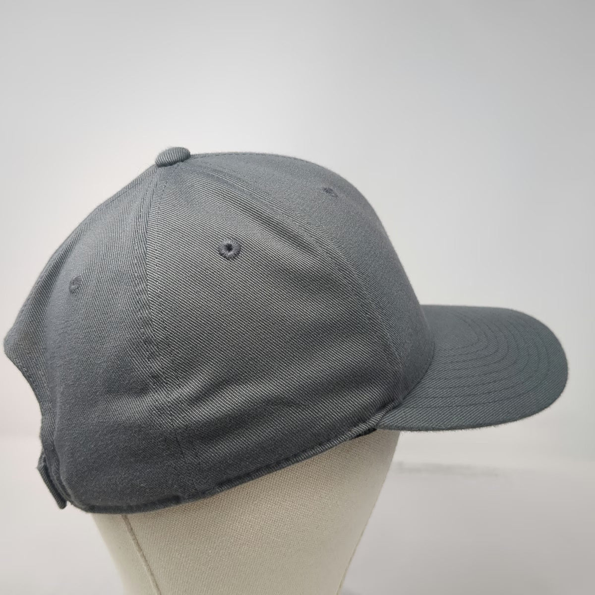 Yupoong Pebble Creek Baseball Cap Gray One Size Adjustable Flexfit 110 Logo Hat