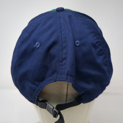 oddjob Baseball Cap Blue Green OSFM Mesh Brim Strapback Polyester Colorblock hat