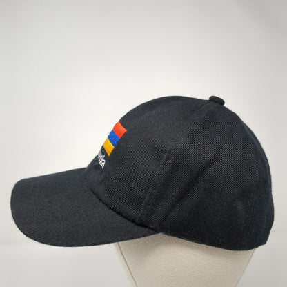 Armenia Strapback Hat Black One Size Adjustable Embroidered Patriotic 6 Panel