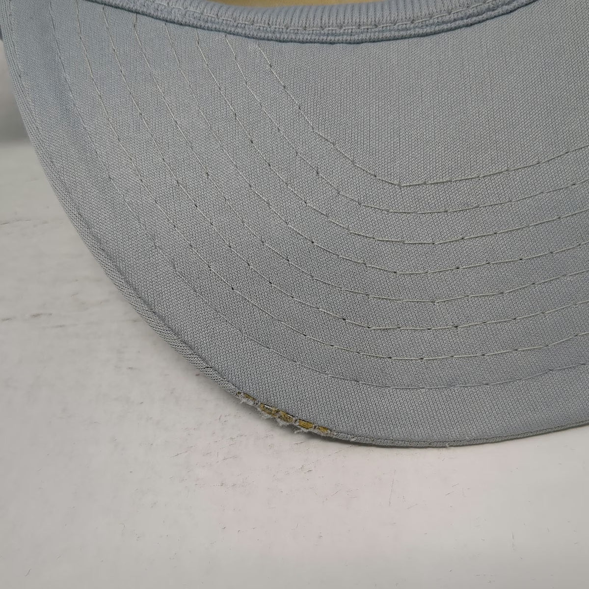 Ideal Trucker Hat Gray One Size Mesh Back Snapback Rope Detail Blue Patch Logo