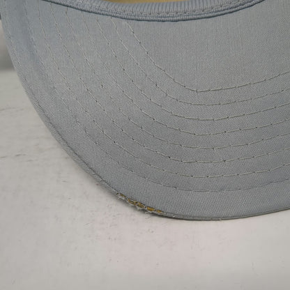 Ideal Trucker Hat Gray One Size Mesh Back Snapback Rope Detail Blue Patch Logo