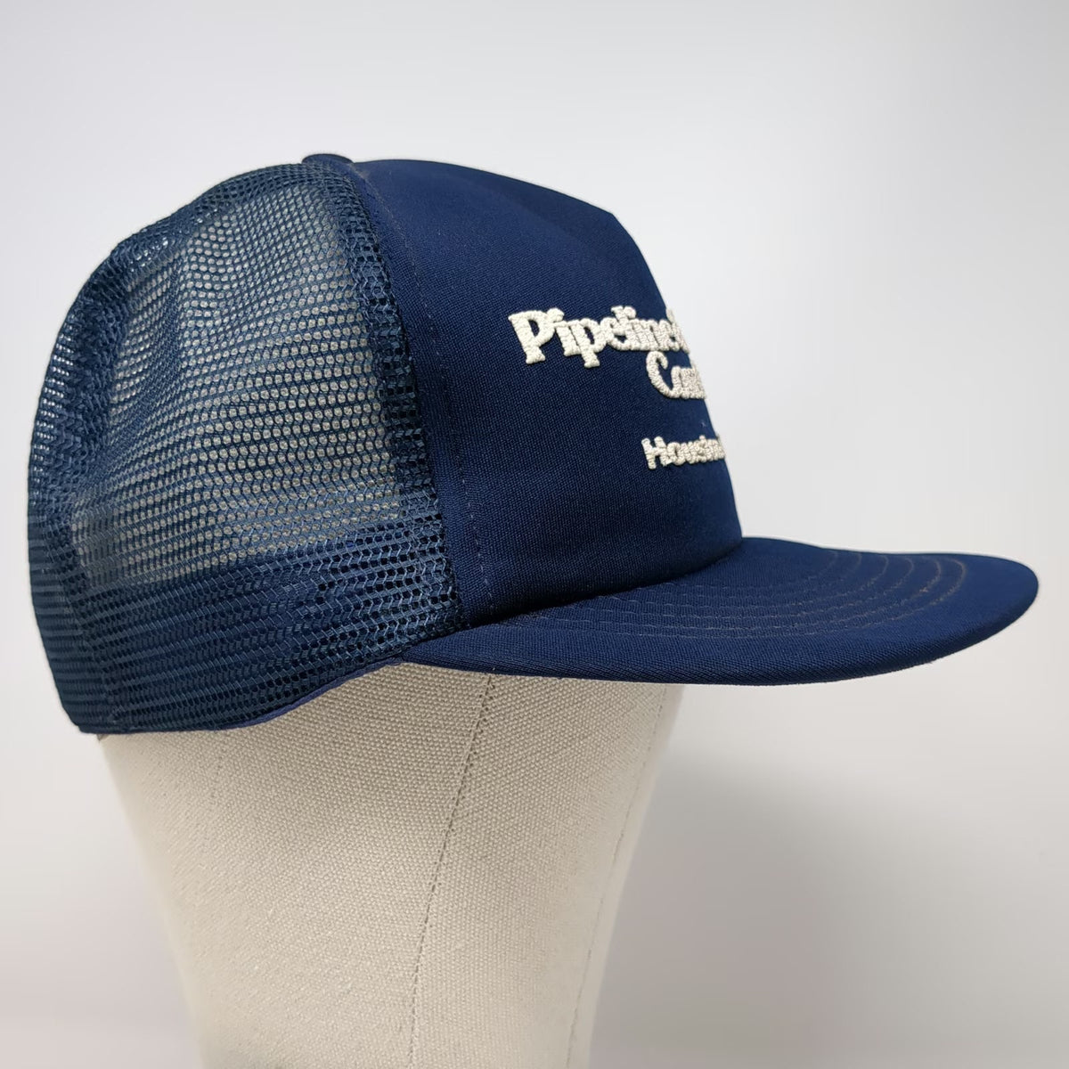 I/D/E/A inc Trucker Hat Blue One Size Houston Texas Pipeline Construction Mesh