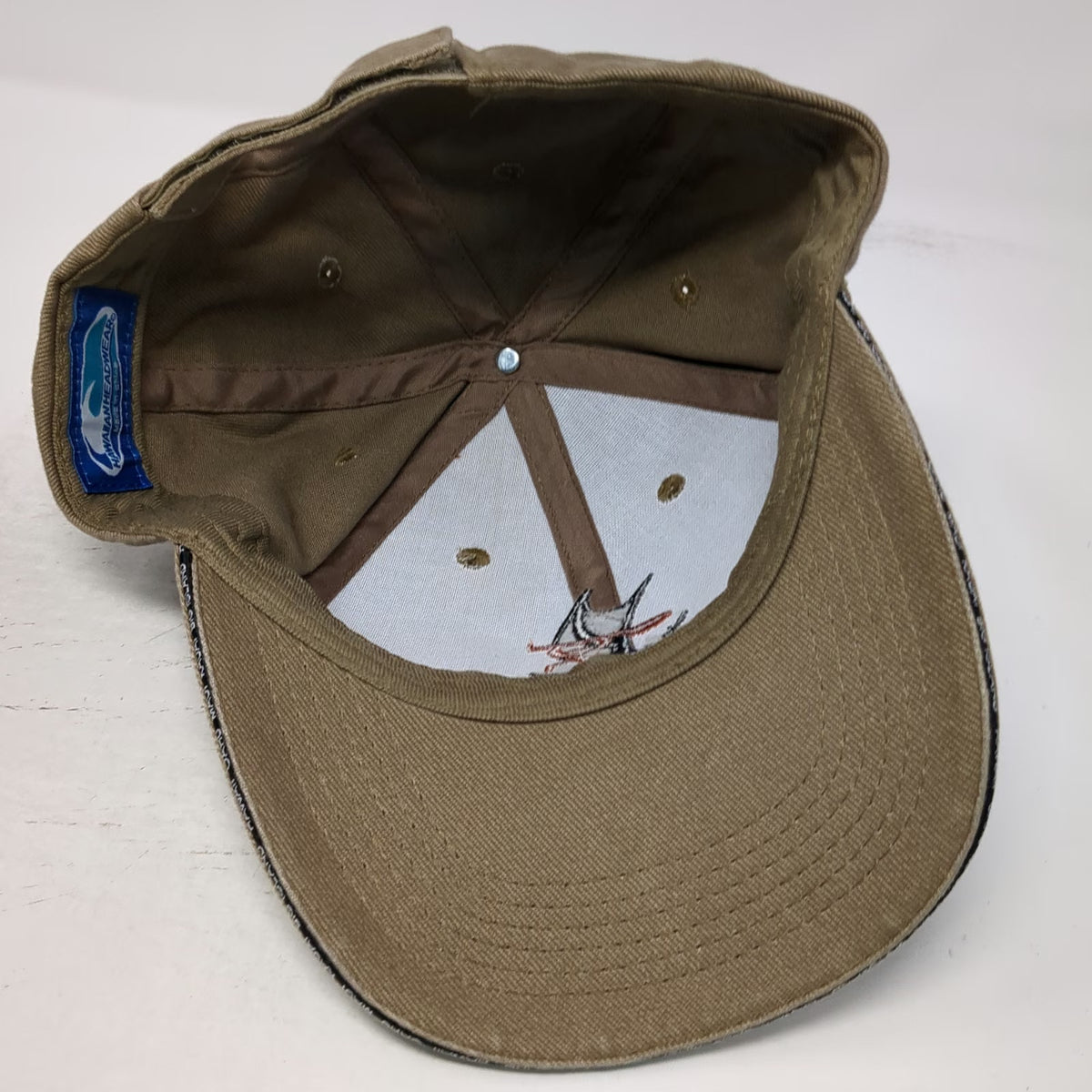 Hawaiian Headwear Baseball Cap Brown One Size Embroidered Hawaii Canoe Brim Hat