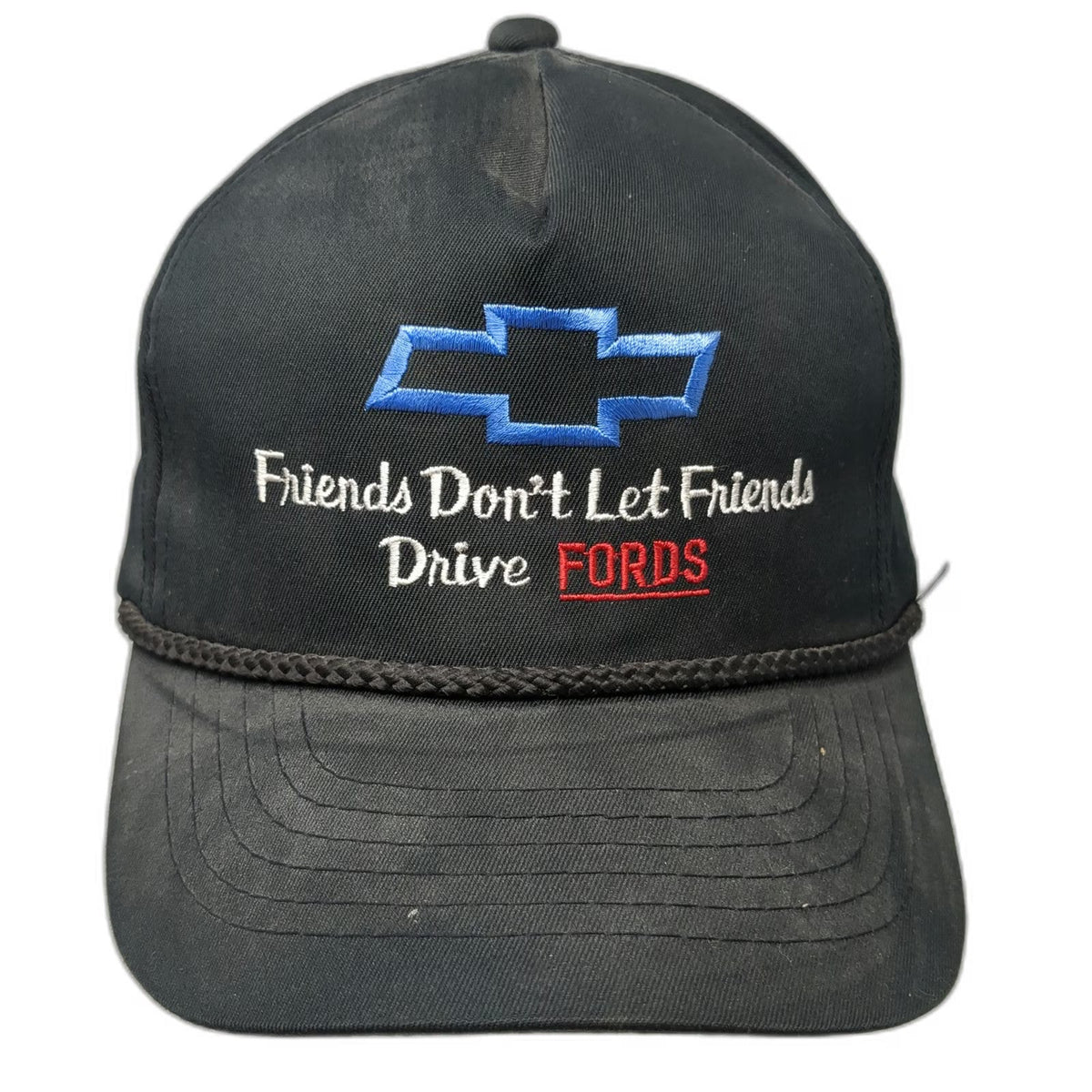 YoungAn 5 Panel Black Hat One Size Chevrolet Rope Snapback Friends Drive Fords