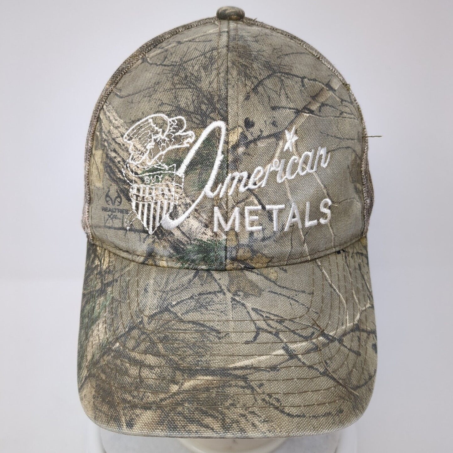 American Metals Snapback Trucker Hat Camouflage One Size Mesh Back Outdoor Cap