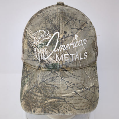 American Metals Snapback Trucker Hat Camouflage One Size Mesh Back Outdoor Cap