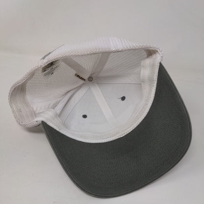 Columbia PFG Fitted Trucker Hat Gray S/M Embroidered Patriotic Mesh Back