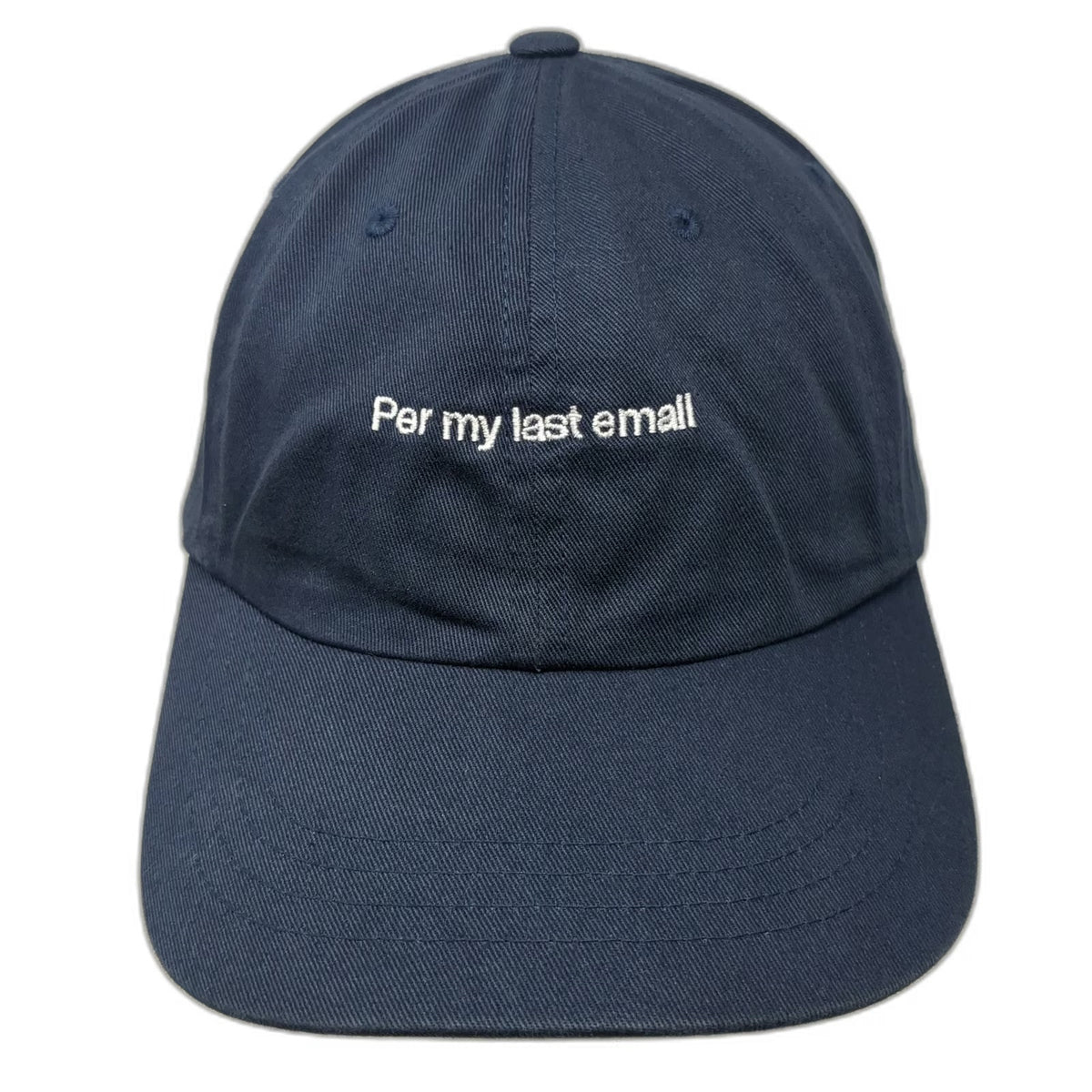 Yupoong Baseball Cap Blue One Size Per My Last Email Slideback Cotton Hat