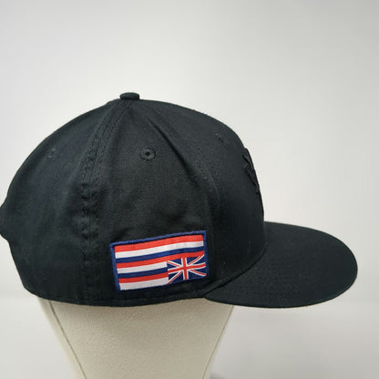 RKD Co. Snapback Black OSFM Hawaii Flag Kona Town Hat Cotton Embroidered Logo